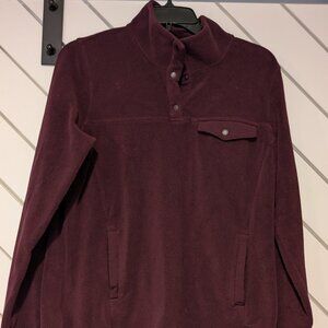 32 Degrees Heat Purple Bordeaux Fleece Pull Over Sweatshirt Size Small